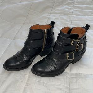 Report black booties ankle boots. Size 9
